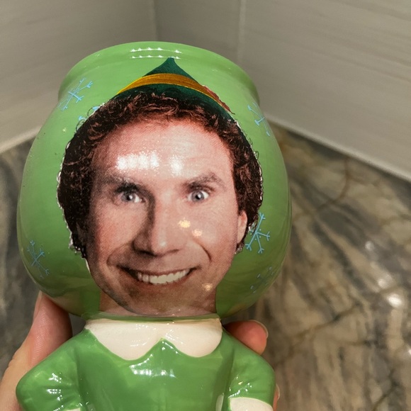 Movie Elf Buddy Badge Standing Molded Ceramic Goblet MWT - Picture 7 of 8